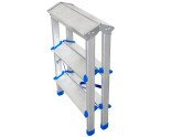 Dwustronna drabina aluminiowa VIRASTAR GORA 2x3 stopnie  №2