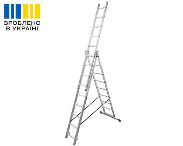 Aluminiowa drabina trzysekcyjna TRIOMAX VIRASTAR 3x9